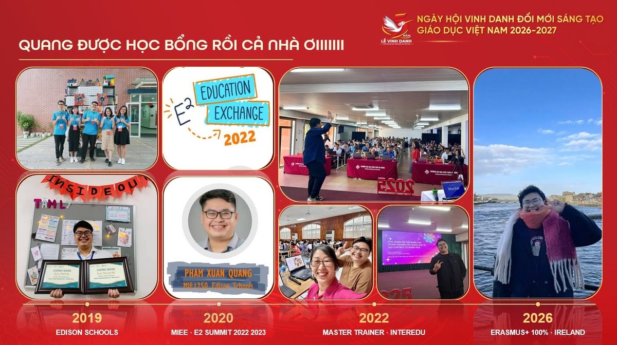 Thầy Phạm Xuân Quang và hành trình 2019–2026: từ buổi tập huấn đầu tiên đến học bổng toàn phần Erasmus+ tại Ireland